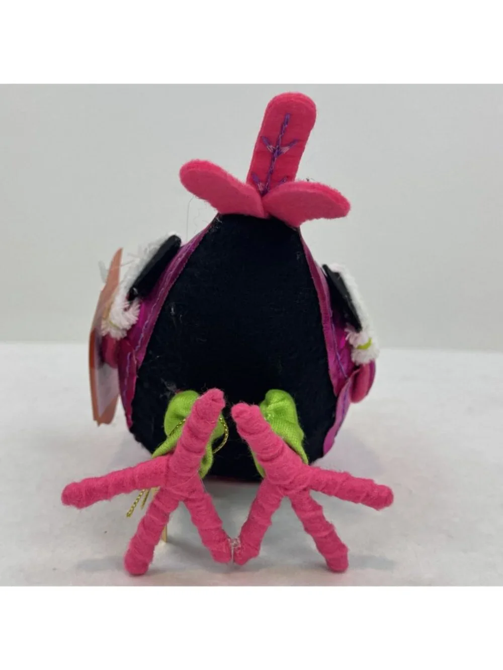 Hyde & Eek! Glitter Featherly Friends Halloween Bird 80's Skeleton Neon Pink NEW